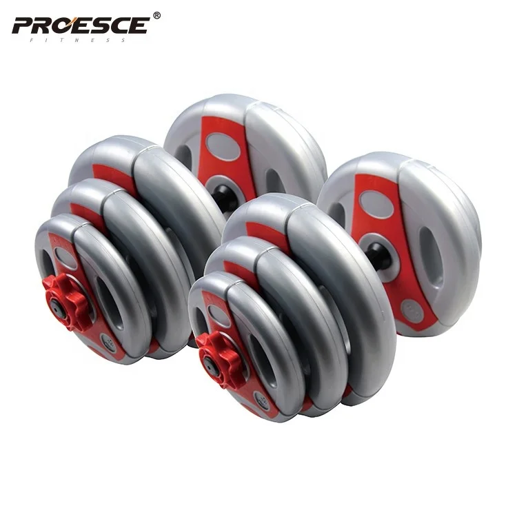 Proesce 15kg Cement Adjustable Dumbbell Set