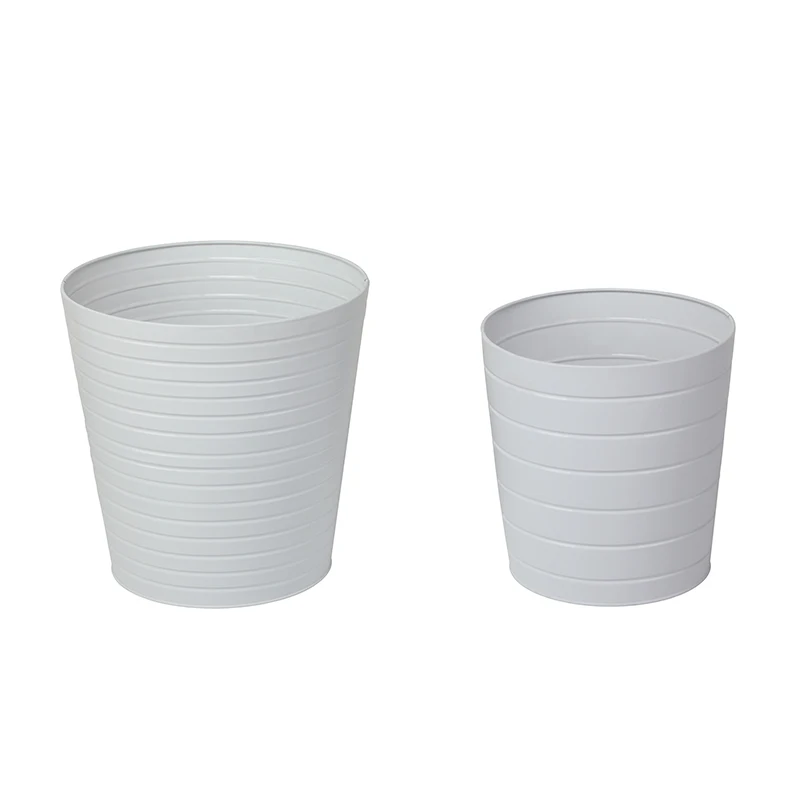 Large/Small Garden Storage Bucket Galvanized Metal Can Flower Pail Water Bucket Children Gardening Toys Gardening Accessories