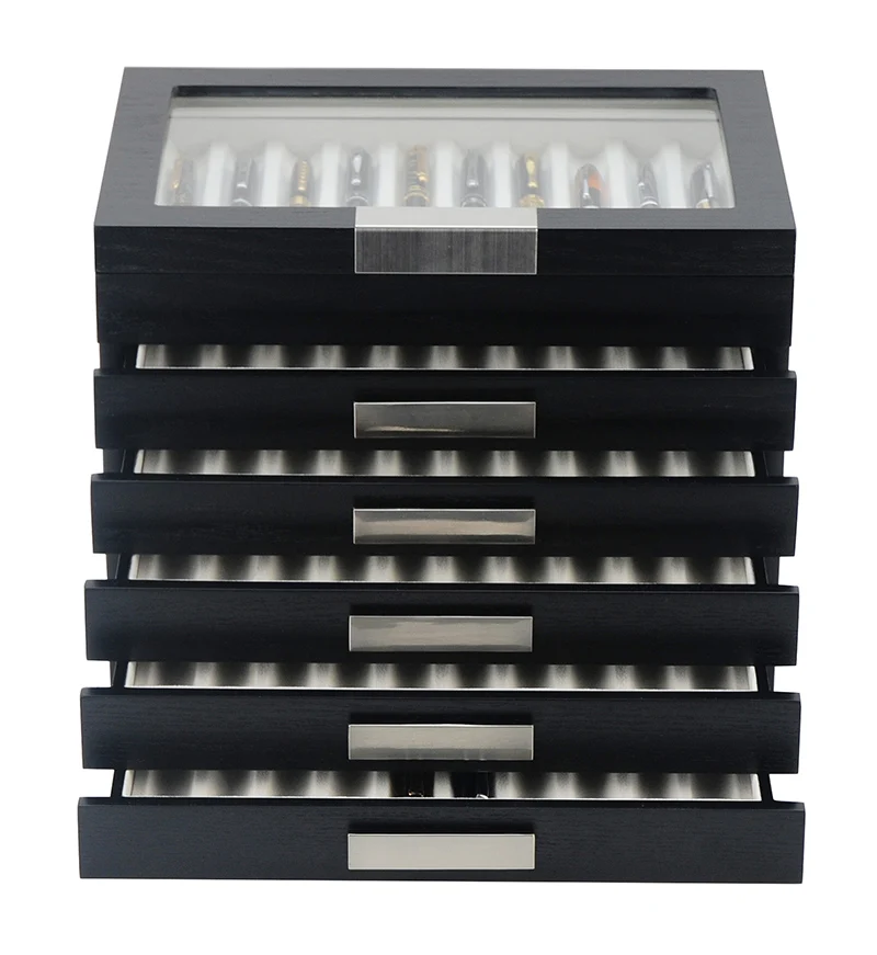 Large Fountain Pen Holder Wooden Display Box