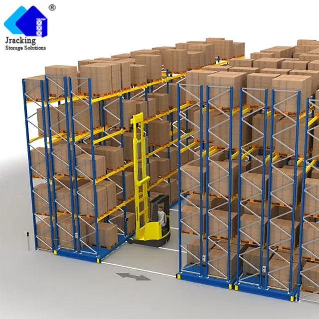 High Density Space-Saving Electric Mobile Pallet Rack