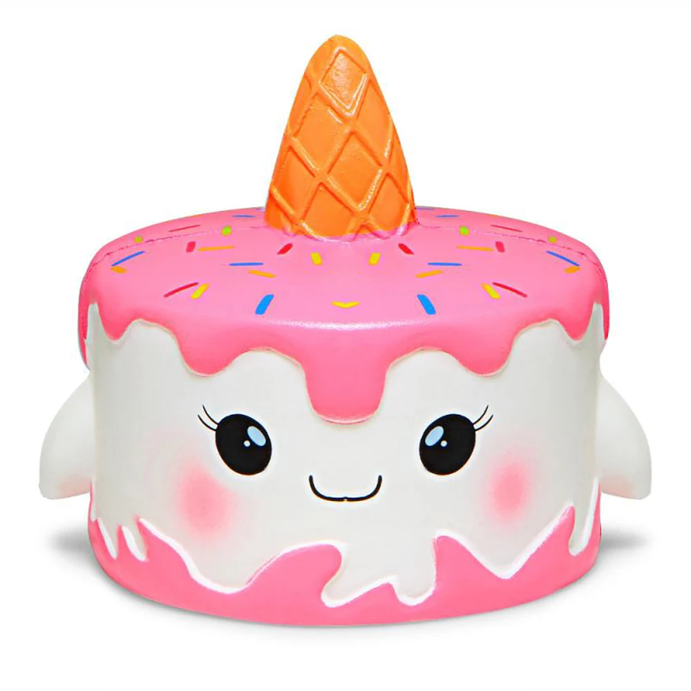 Factory unicorn cake pu foam slow rising ce big antistress squishy