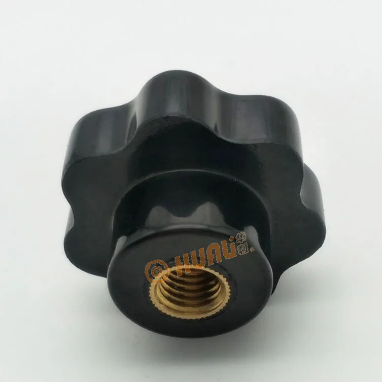 HL.12100 Bakelite Lobe Knob, Fluted Rim Threaded Hole Knobs