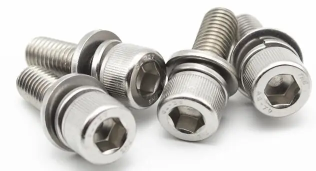 M3 M4 M5 M6 Socket Cap Head Sem Screw With Captive Washer And Flat Washer