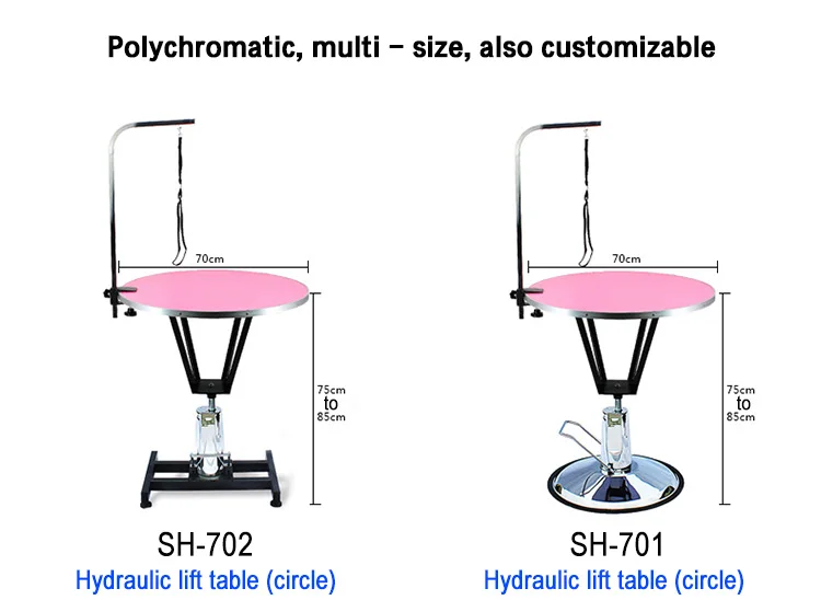 Manufacturer Lifting Adjustable Height Hydraulic Round Dog Grooming Table