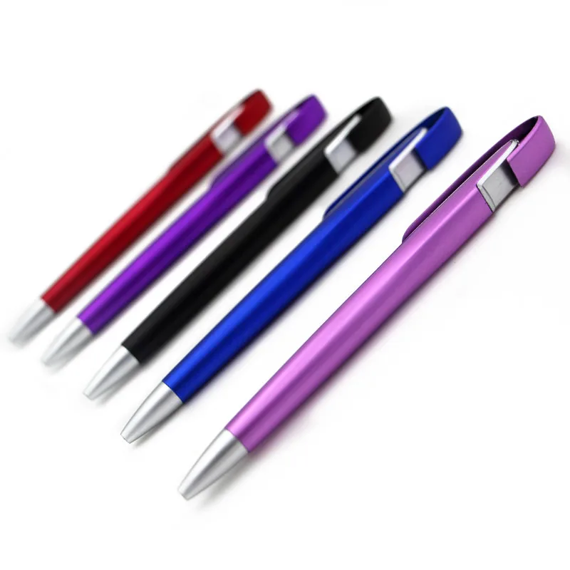 Flat custom logo spray advertising ballpoint pen for promotion