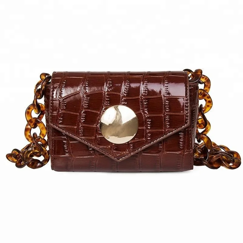 
2018 new products fashion PU leather Crocodile pattern shoulder bag 