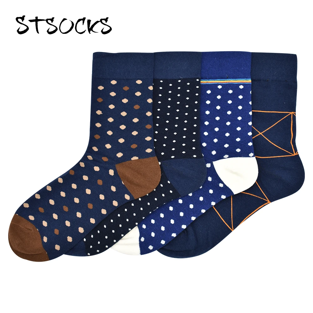 
Онлайн Лидер продаж Счастливый дизайн Пользовательский логотип точки полоса оптовая продажа бизнес Экипаж рабочие носки для мужчин 