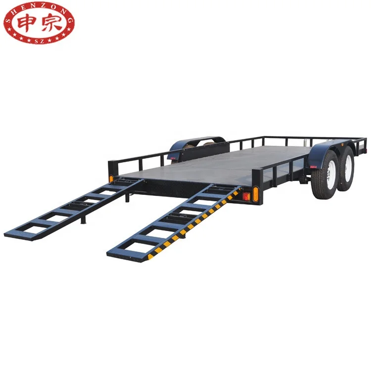car carry trailer 16x8 dual axle 3500kg flat top trailer