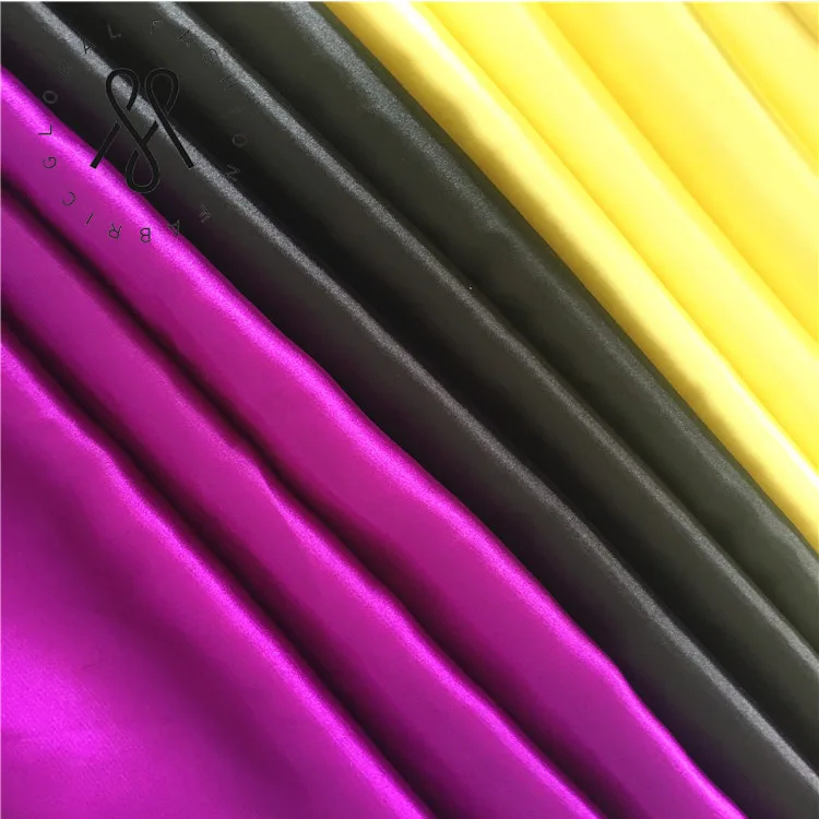 Оптовая цена завода фиолетовый толстого атласные свадебные ткань/свадебное платье ткань