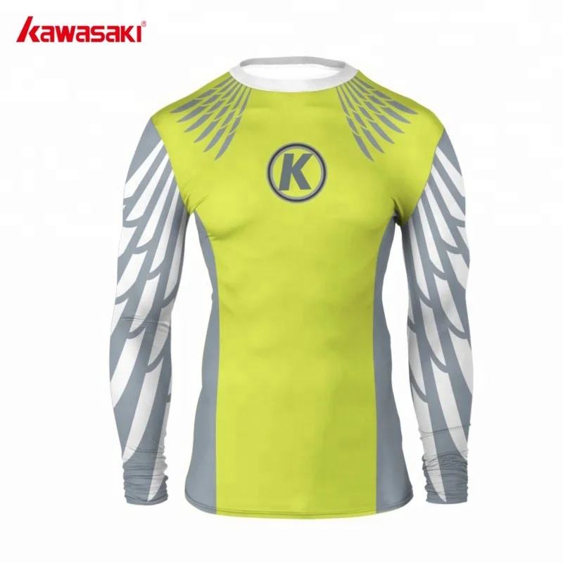 Wholesale new designed most popular custom sublimated Printed best dive series long sleeve compression rash guard for Unisex