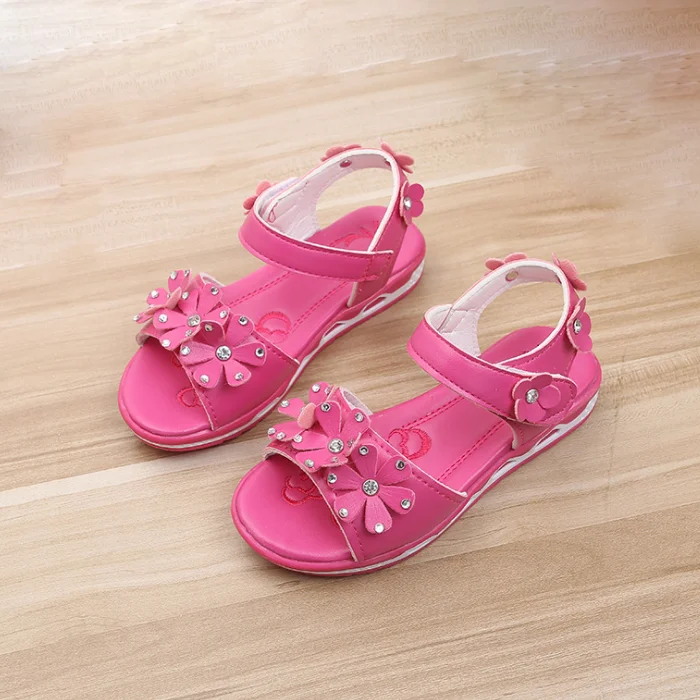 
Child Sandal Girls Fancy Leather Sandal Kids Summer Shoes 