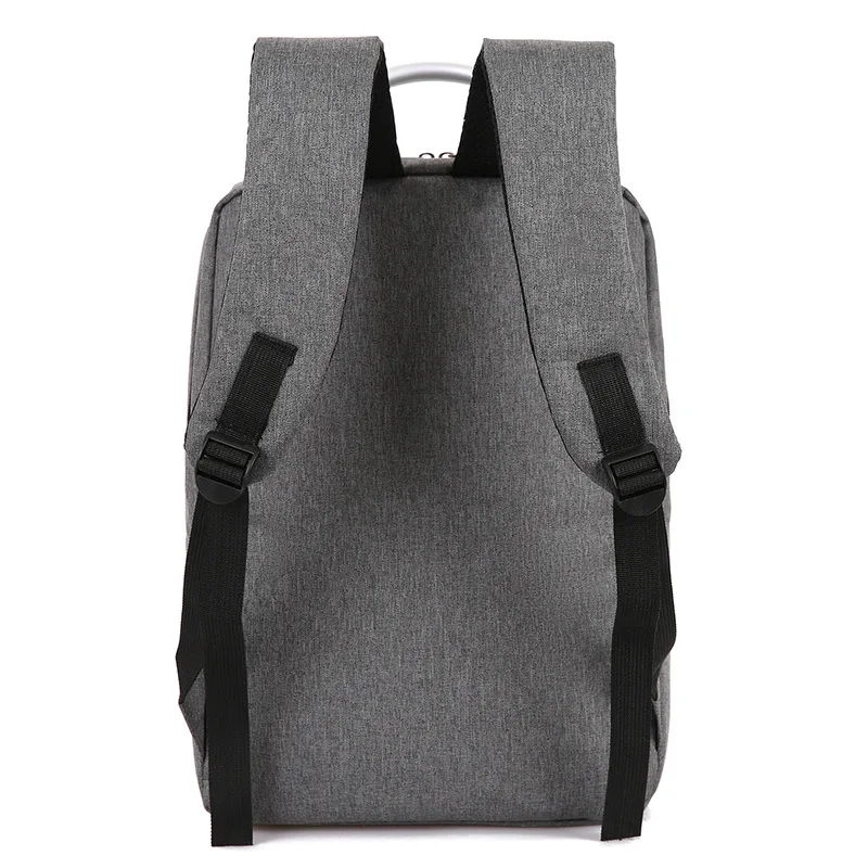 fashion solid color bagback aluminum alloy handle bag man business travel laptop backpack