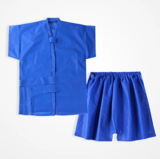 Disposable patient gowns hospital surgical pajamas nonwoven medical robe