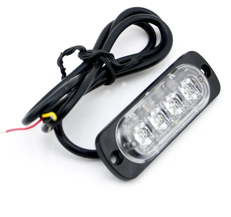 
4-Leds Grille strobe 12V/24V,4Watt/12Watt 