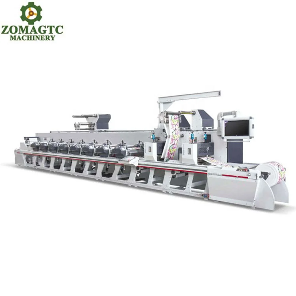 reel to reel flexo label printing machine 6 colour flexo printing machine