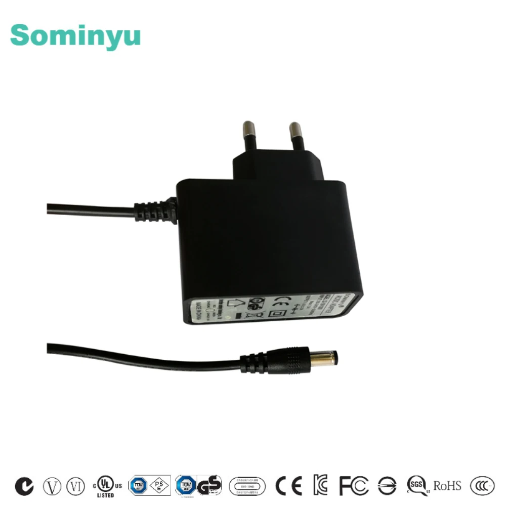 Sominyu Factory Price KC CE GS KCC ROHS certified power adapter 4.2V 8.4V 12.6V ac adapter 1a 1.5a 2a with EU KOREA
