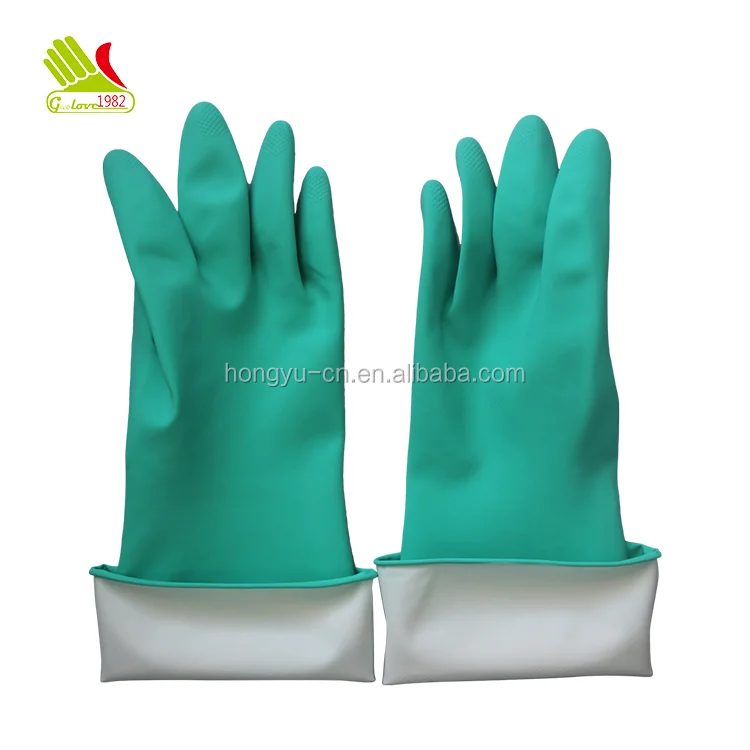 Отличные нитрил сократить работу и химически стойкие перчатки с стадо выстроились