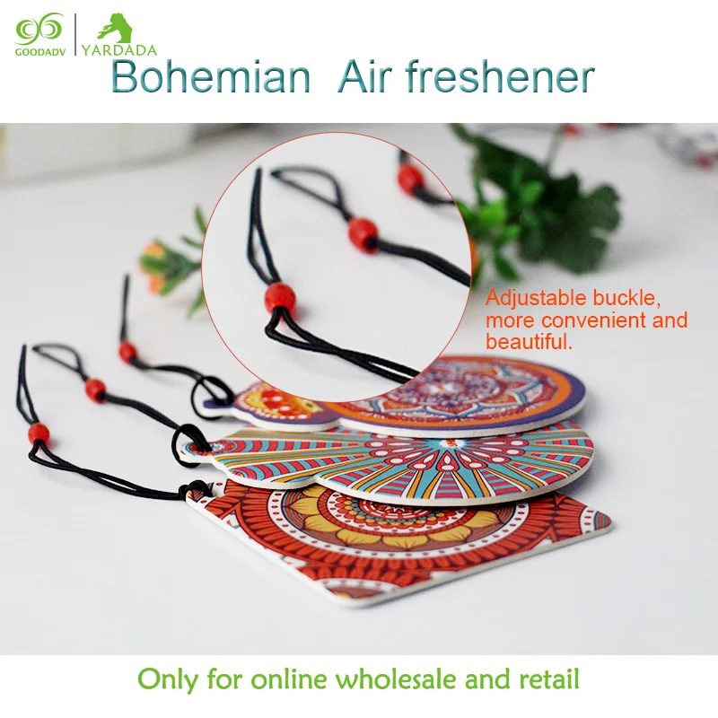 Clothing style Bohemia style suspended car flavors, durable fragrance vacuum packaging, advertising promotional gifts