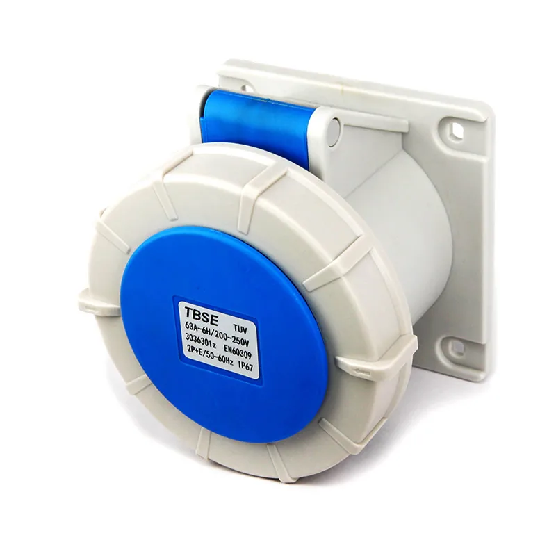 
IP67 16A 32A 63A 110-415V Industrial Receptacle Socket With TUV CE Certificate 