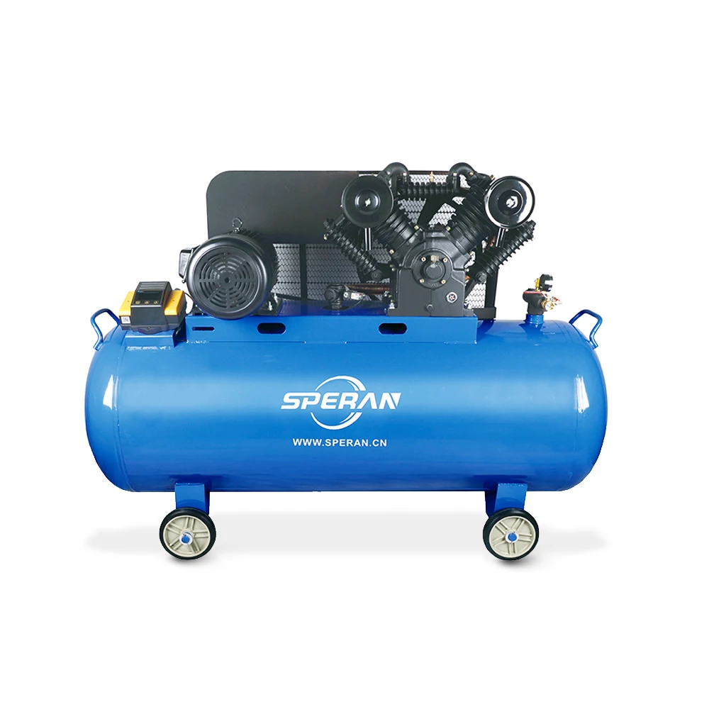 Лучшая цена 10 hp 500L ремень приводом промышленных Электрический высокого давления воздушный компрессор с колесом