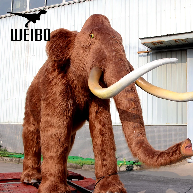 Ice age animal customized life size animatronic mammoth