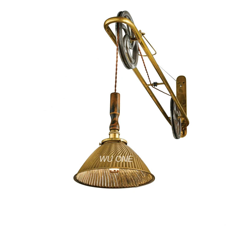 Wall Sconce with Bracket Light Wall Lamp Burnished Brass Vintage Hotel Home Decoration for Restaurant LED Modern IRON Shadeless