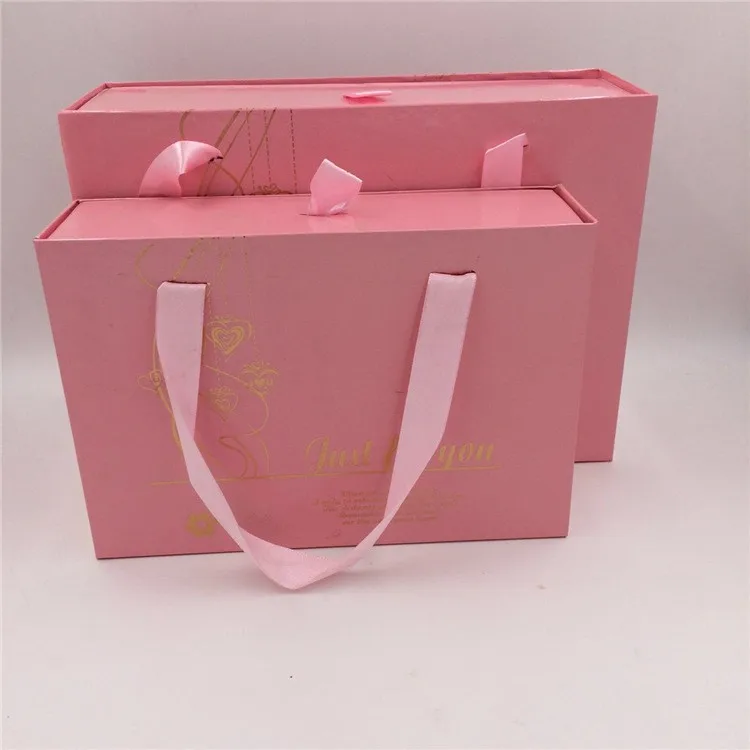 Brown Kraft Paper Handle Shopping Gift Merchandise Carry Bags For Wedding Favors