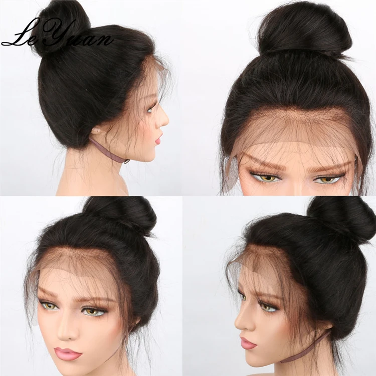 20 inches 30 inches human hair cheap virgin unprocessed aliexpress 130% density natural hairline braided brazilian full lace wig