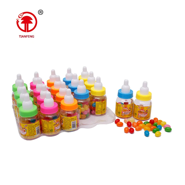 Hot sale factory price halal jelly bean candy sweet baby bottle nipple popular product candy