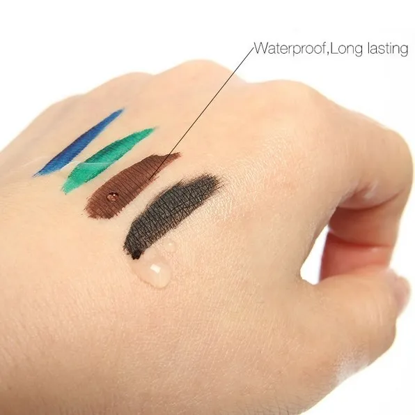 Music Flower 2 In 1 Waterproof Eye Cosmetics Set Liquid Eye Liner Pencil Eyeliner Gel Makeup With Brush