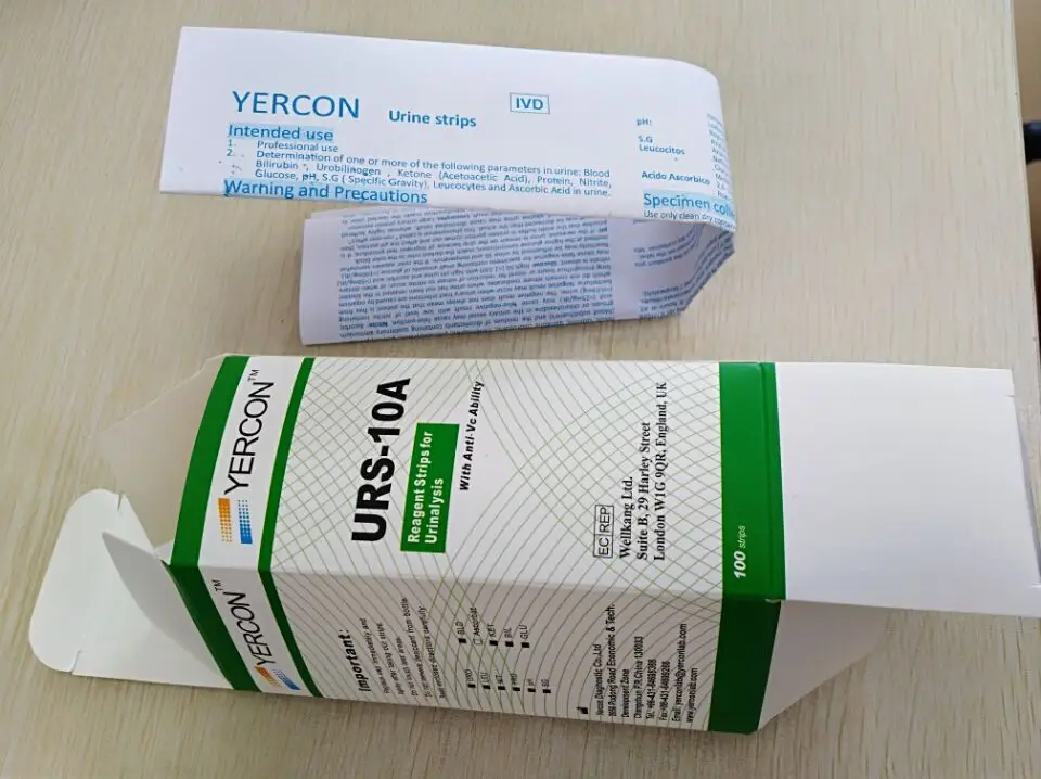 reagent strips for urine test