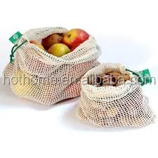 Reusable Mesh Bags Cotton Mesh Bag Net Organic Reusable Produce Bag
