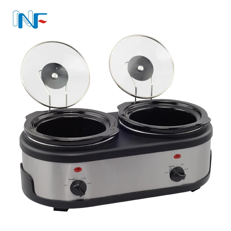 Professional Commercial Individually Heat Controlled Triple Buffet Warmer Slow Cooker