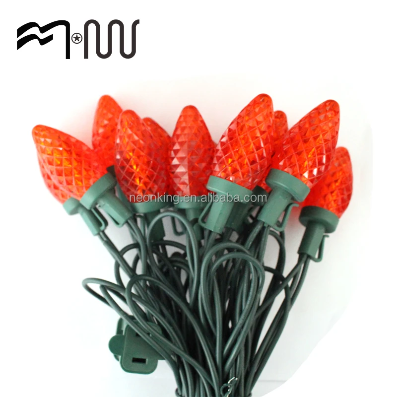 Various styles different colors green led string light C9 Xmas light