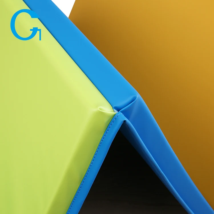 Customized logo and colorful folding mat gymnastics folding mat fitness mat for export