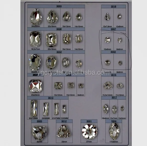 Point back crystal accessories for Garment