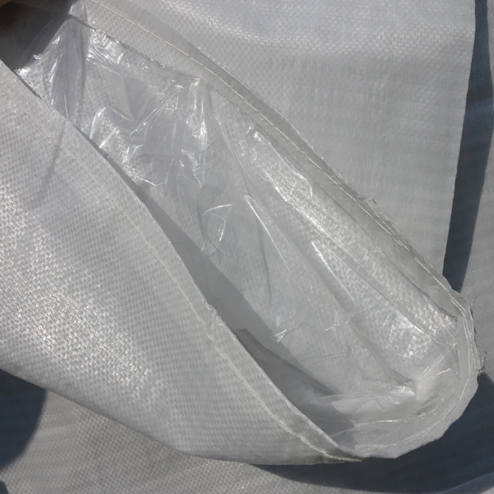 white plastic packaging sack pp woven bag for sugar salt with PE liner