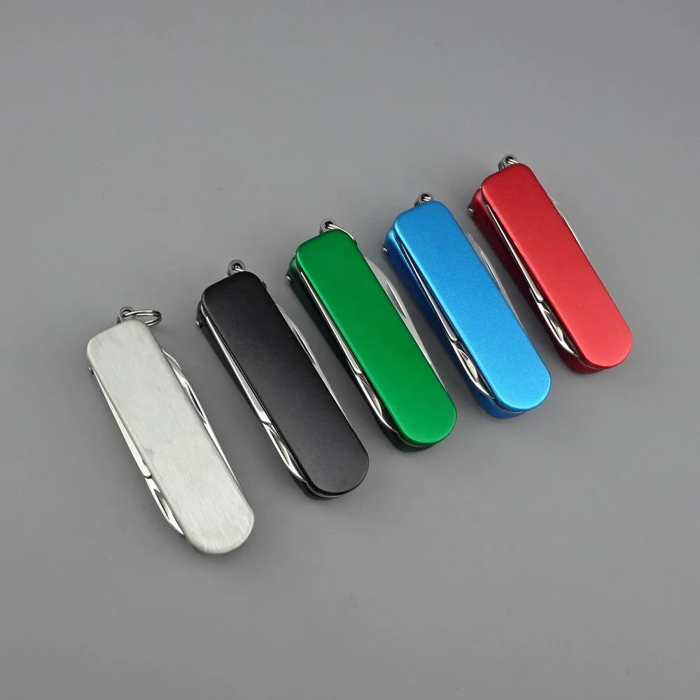 Portable Keychain Nail Clippers Nail File Pocket Knife with Scissors 5 Stainless Steel Folding Functions Accessories for Travel
