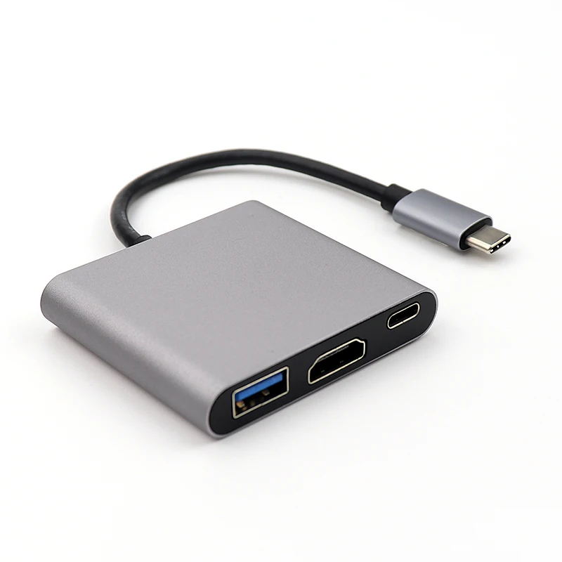 USB C Hub Type C для HDTV 4K + USB 3,0 + USB-C конвертер кабеля зарядного порта адаптер