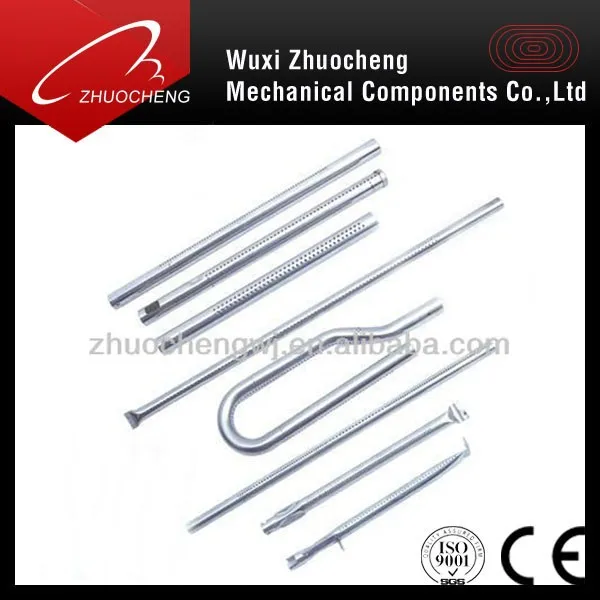 Straight tubular grill burner, virous options