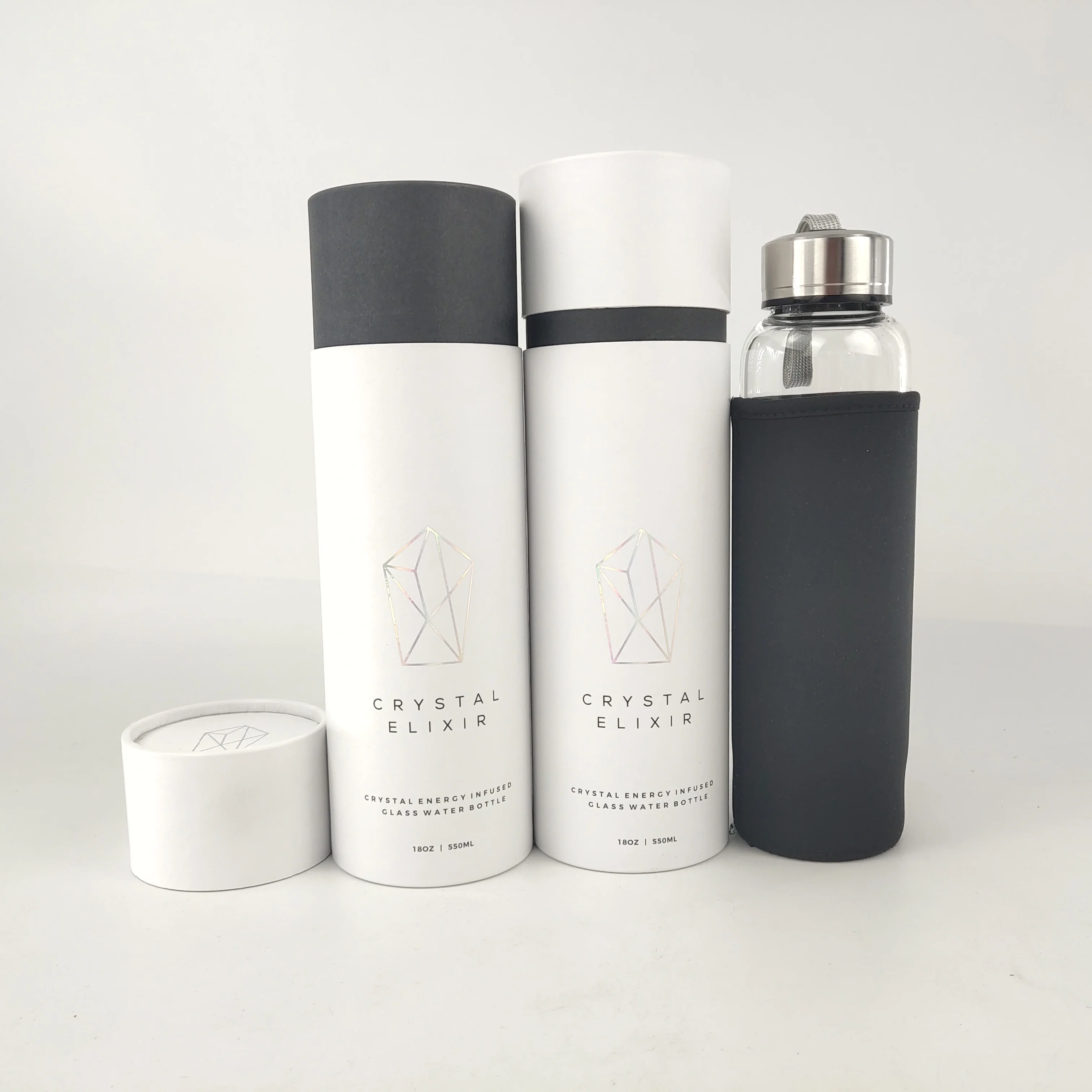 Round Box Packaging for Water Bottle Packaging Gift/water Packaging Kraft Paper Customized OEM Brand Custom Color Cylinder