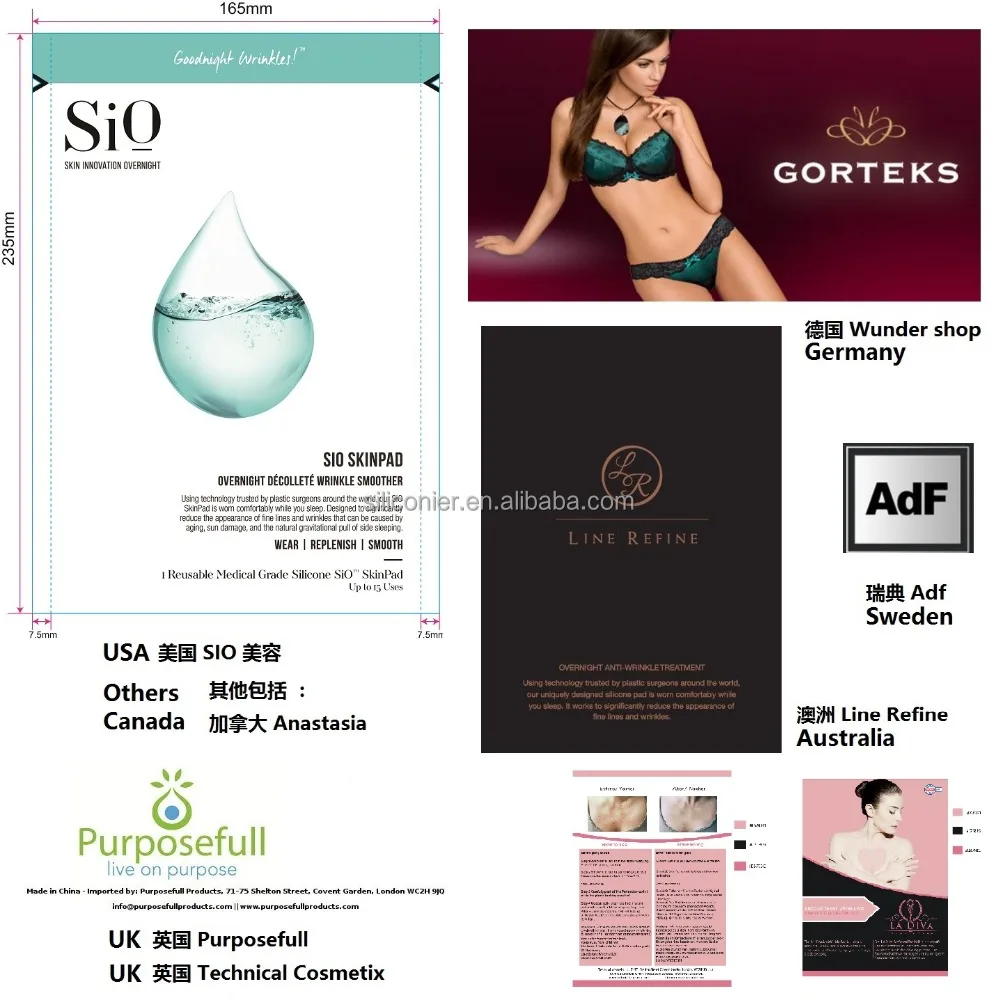 German reusable silicone skin care patch set for body