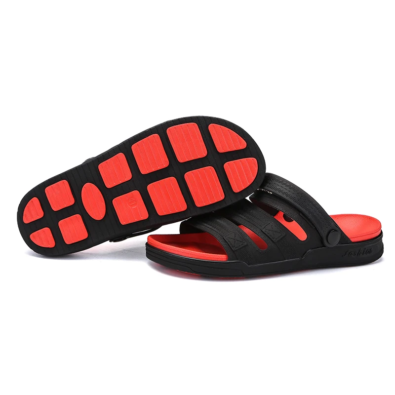 factory beach EVA  men jelly clog shoes men casual sandals Pure black clogs shoes
