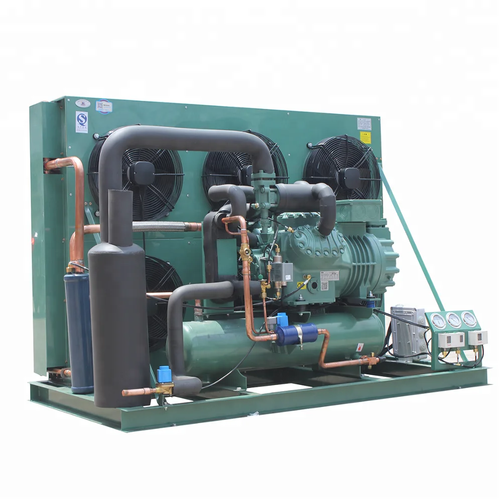 Air Cooled condenser Condensing Unit With 2 stage Compressor 30hp with 6 axial fans