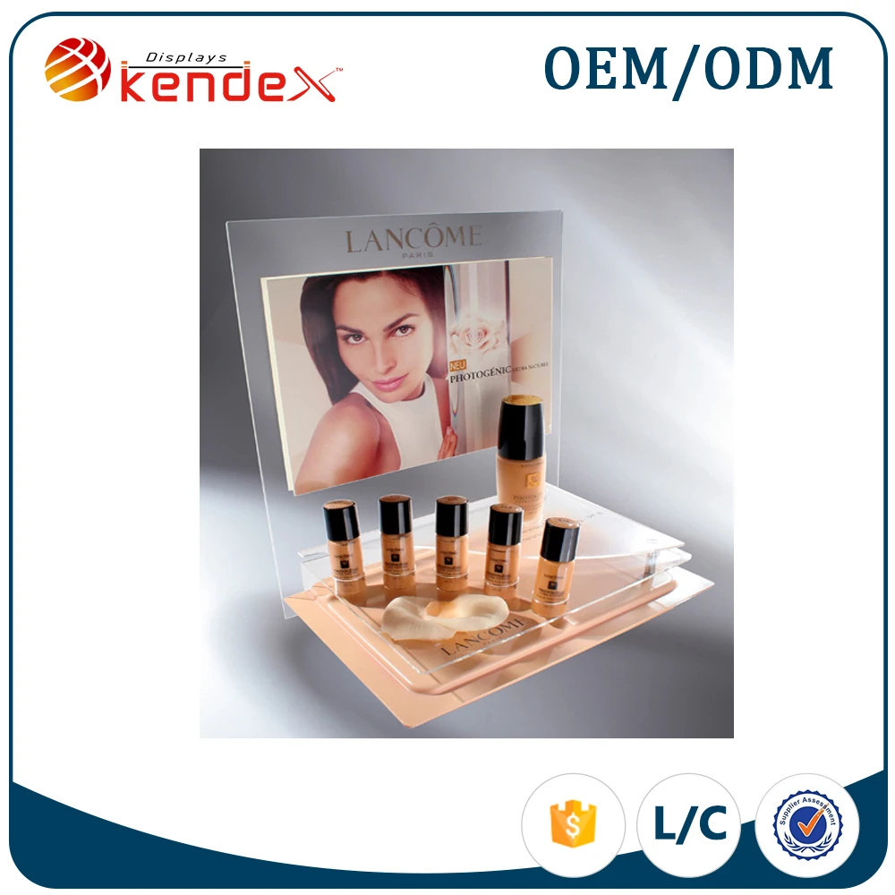Новый дизайн акриловых свежих косметических витрин для Lancome