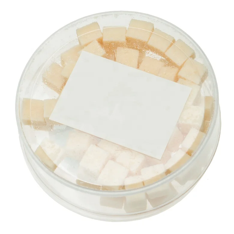 
square shape coconut flavor gummy candy with box packing 