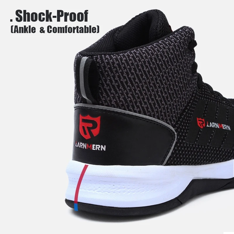 Мужские защитные ботинки LARNMERN со стальным носком, дышащая легкая рабочая обувь, строительные защитные ботинки