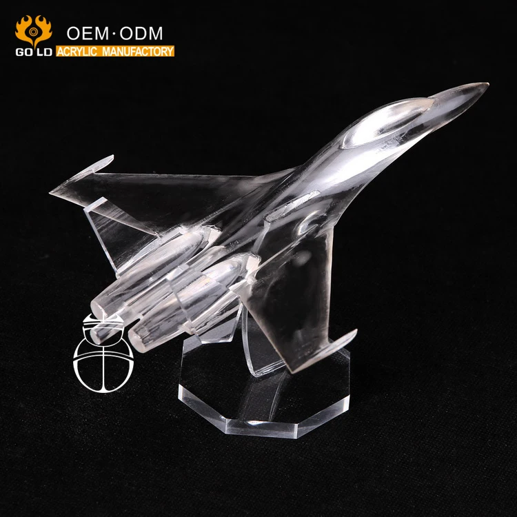Luxury Pretty Kid Acrylic Toy Plane Ome Carving Crafts Clear Acrylic Craft