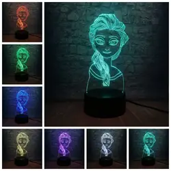 New 2022 Cartoon Kawaii Mickey Mouse 3D LED Night Light Multicolor Illusion Atmosphere Home Decorative Holiday Gift Luminaria