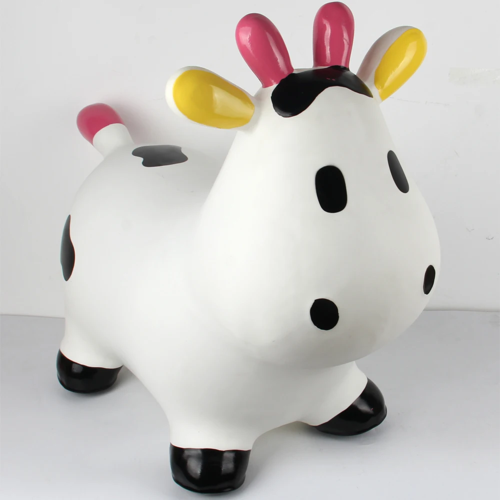 Milk cow jumping bouncy animal hopper for kids